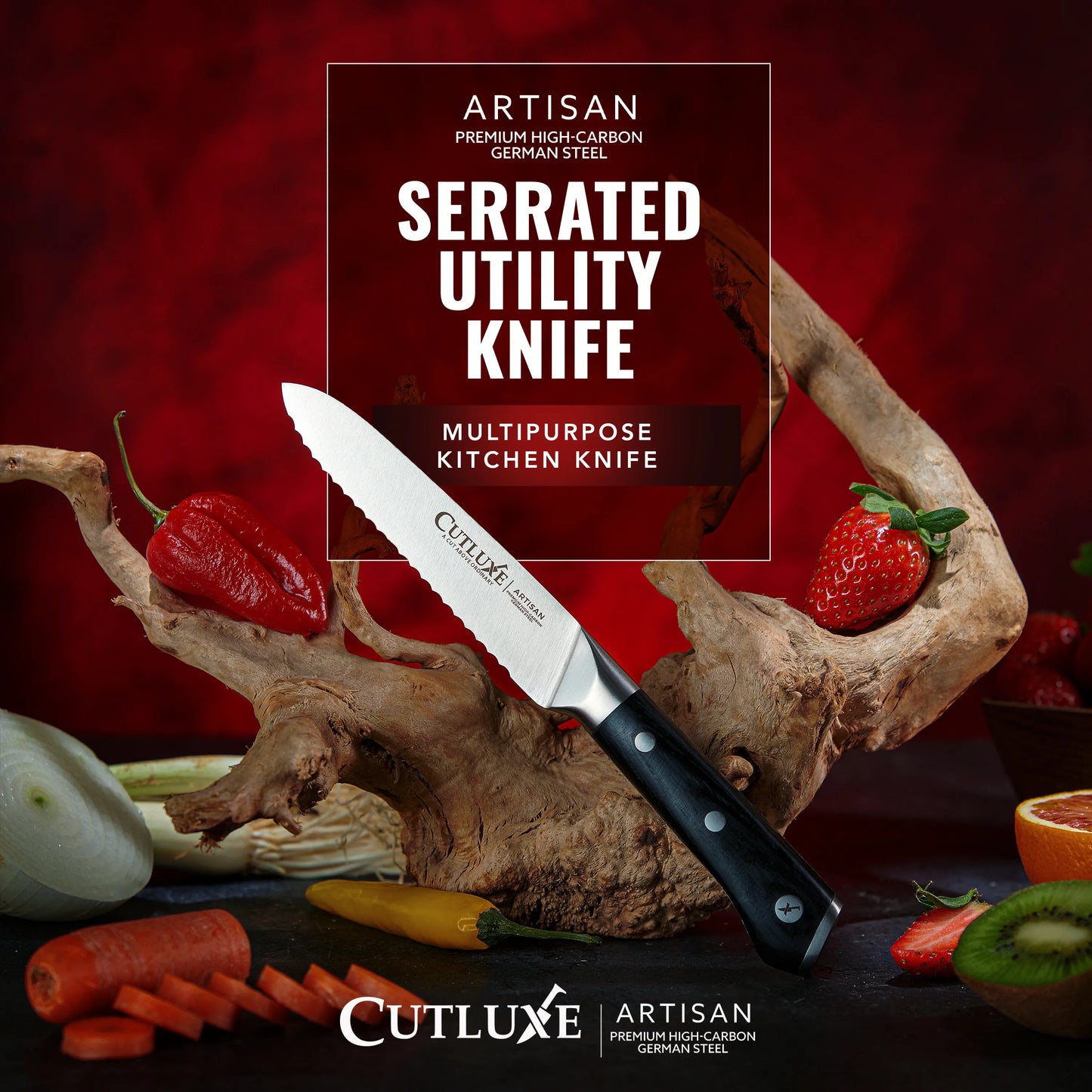 5" Serrated Utility Knife | Artisan Series