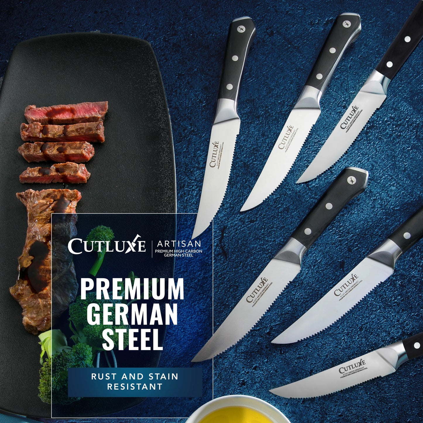 5" Serrated Steak Knives Set of 6 | Artisan Series