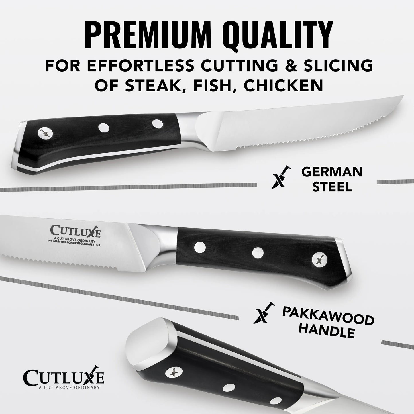 5" Serrated Steak Knives Set of 6 | Artisan Series