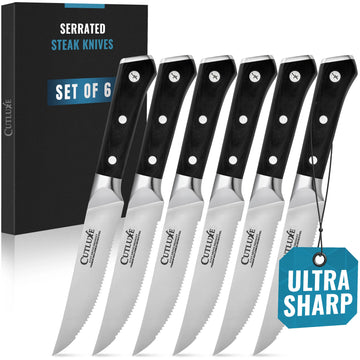 5" Serrated Steak Knives Set of 6 | Artisan Series