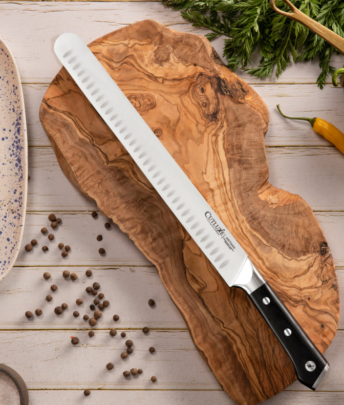 Lifespace BBQ Ham & Brisket Carving Knife - 12 Stainless Steel Blade
